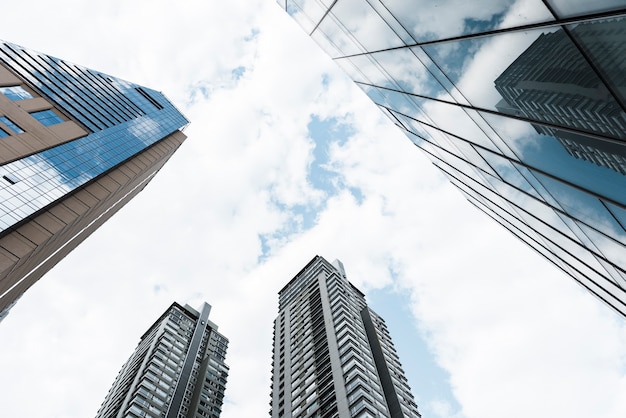 Low angle view of skyscrapers