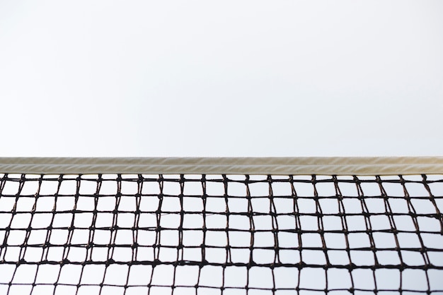 Rete da tennis con vista angolare bassa