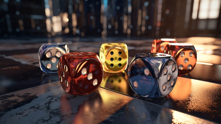 Free Photo lucky dice game background