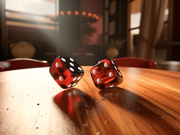 Free photo lucky dice game background