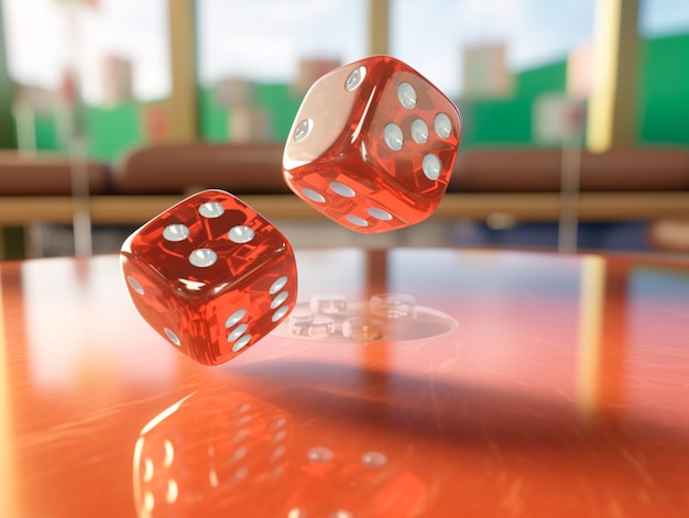 Free photo lucky dice game background