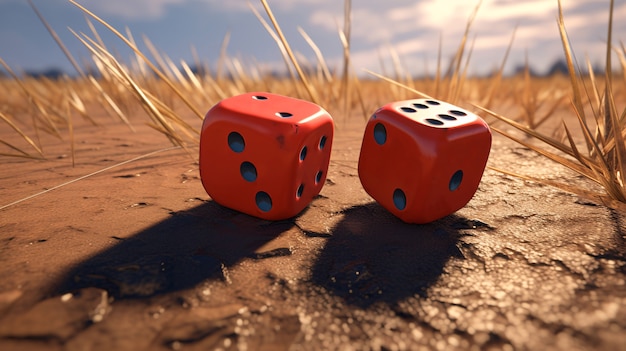 Free photo lucky dice game background