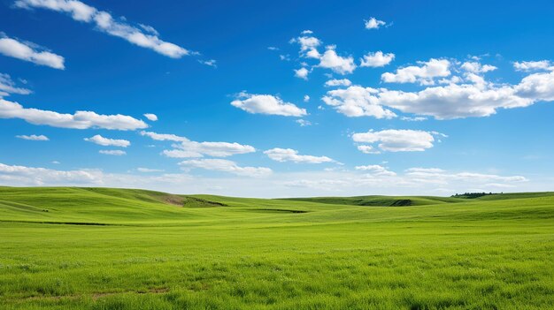 Lush grass and ripe wheat in a natural setting