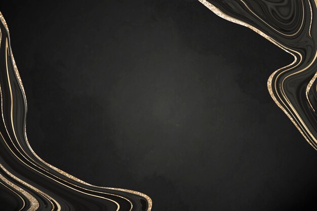 Luxurious black marble background with gold lining