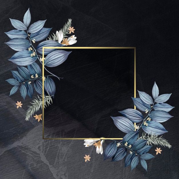 Free photo luxurious floral wedding frame design