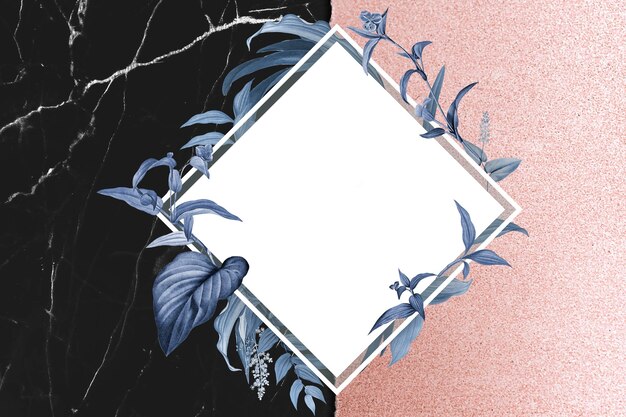 luxurious floral wedding frame design