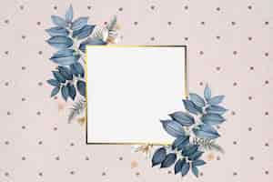 Free photo luxurious floral wedding frame design