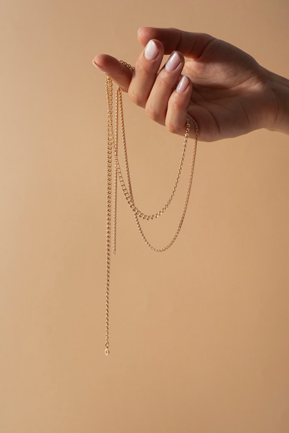 Luxurious and shiny golden chain