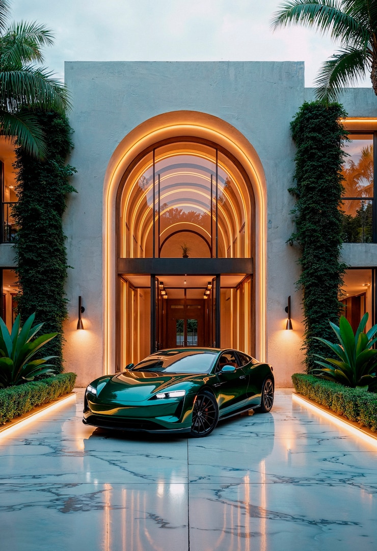 Free Photo luxury architecture exterior design