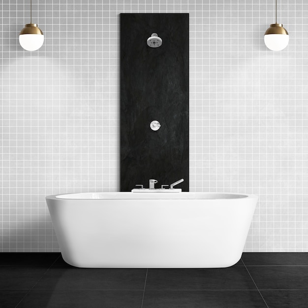 Foto gratuita bagno di lusso autentico design d'interni