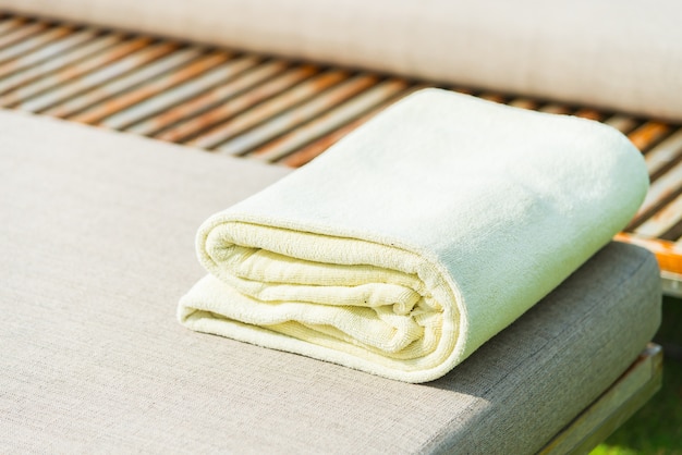 Free photo luxury blue hotel spa towels