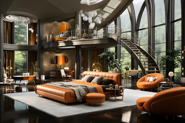 Free photo luxury home interior concept design