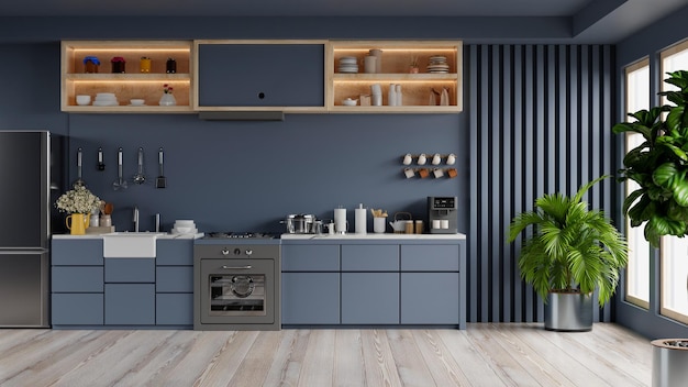 kitchen with wall tiles