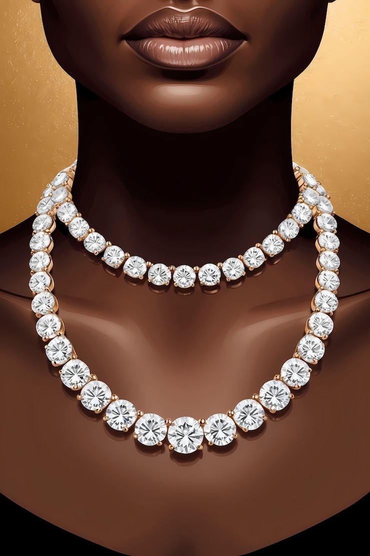 Free Photo luxury shine diamonds digital art