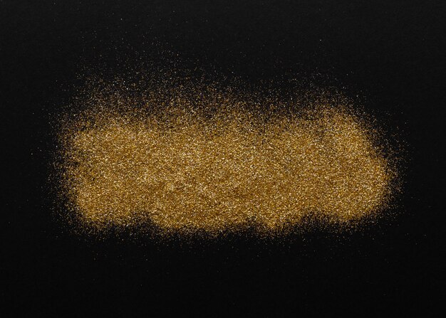 Luxury thick gold line on black background