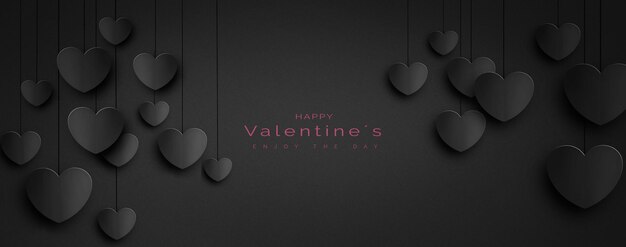 Luxury valentineÃÂÃÂ´s greeting card on a black background