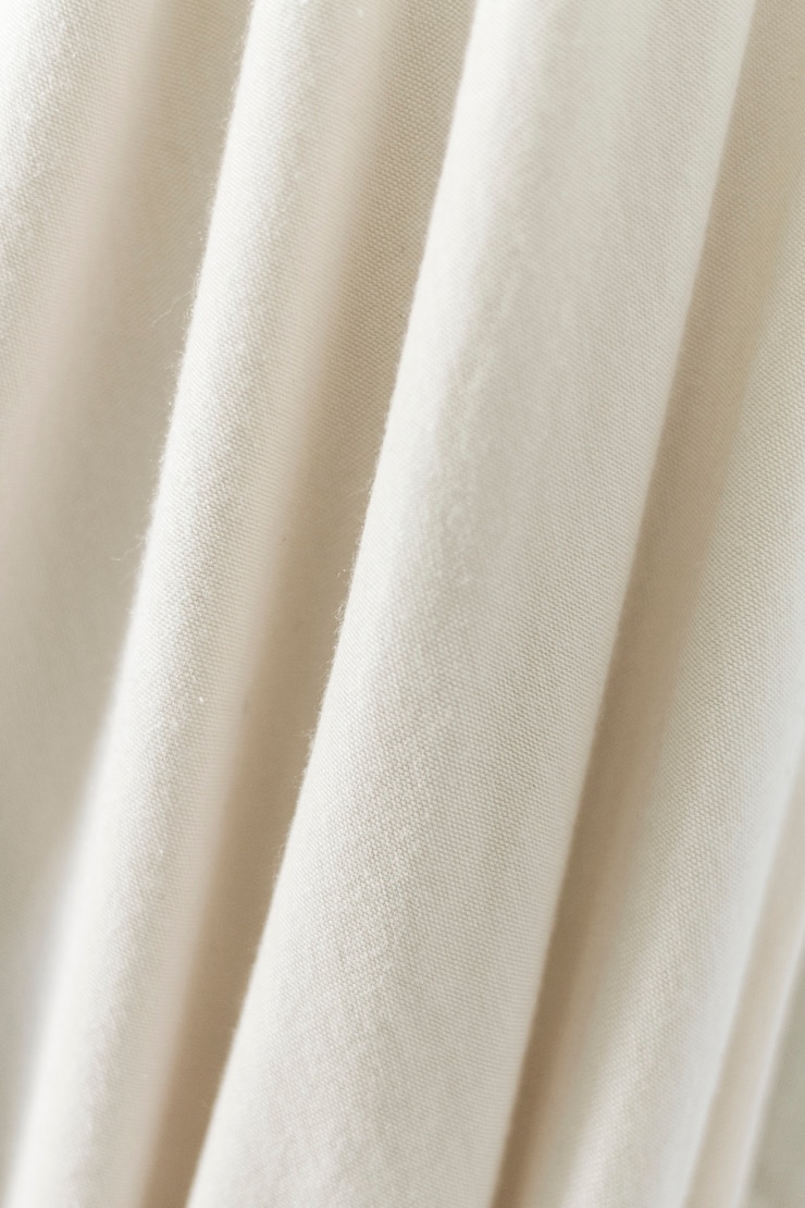 Free Photo luxury white fabric texture with copy space