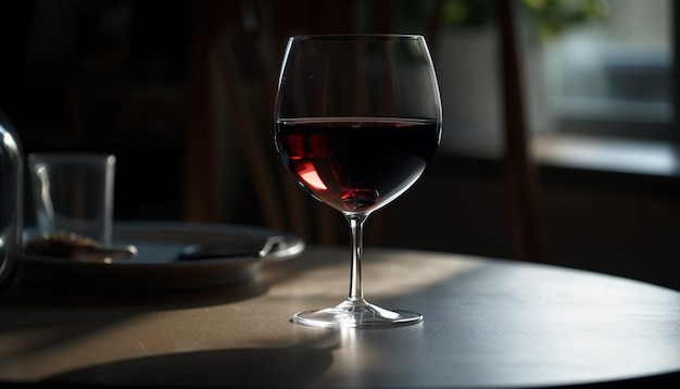 Роскошная бутылка вина с красным каберне совиньоном, созданная искусственным интеллектом