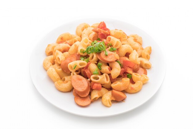 macaroni with sausage