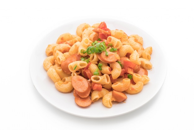 macaroni with sausage