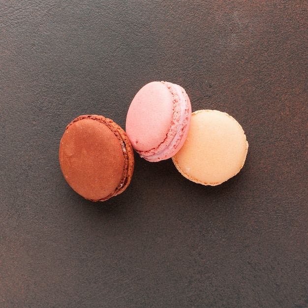 Macarons set in close up