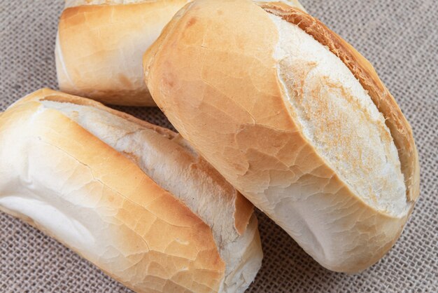 Macro detail of french bread