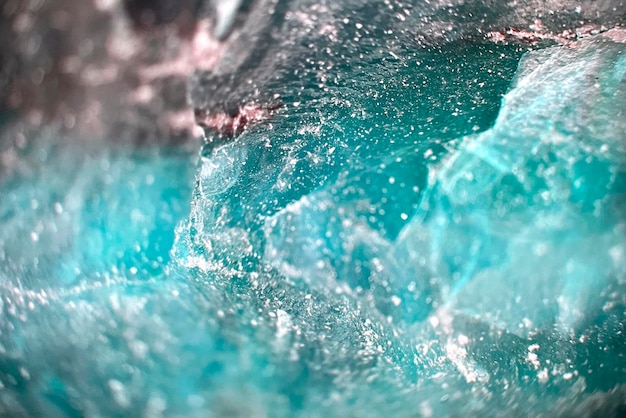 Macro photograph of a translucent Iceberg