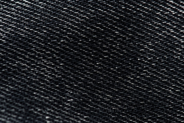 Macro shot of black fabric textile textured