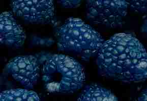 Free photo macro shot of blue raspberry background