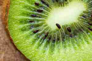 Free photo macro shot of a fresh kiwi fruit