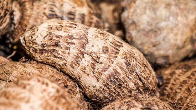 Macro shot of groceries in store