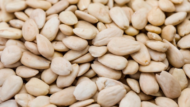 Macro shot of salted peanuts