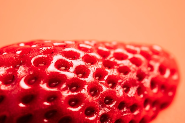 Macro strawberry texture