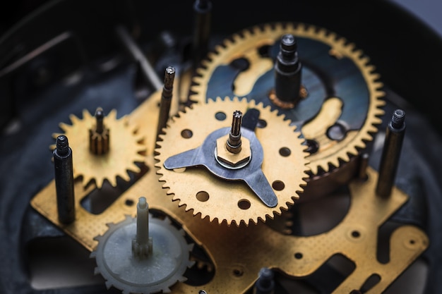 macro view of clock mechanism