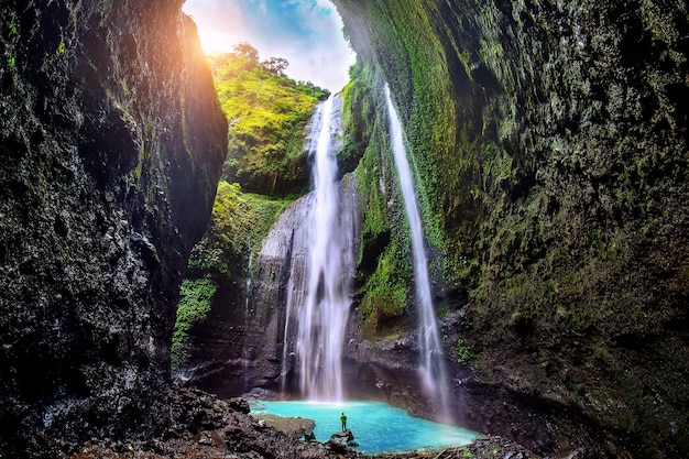 Free photo madakaripura waterfall is the tallest waterfall in java