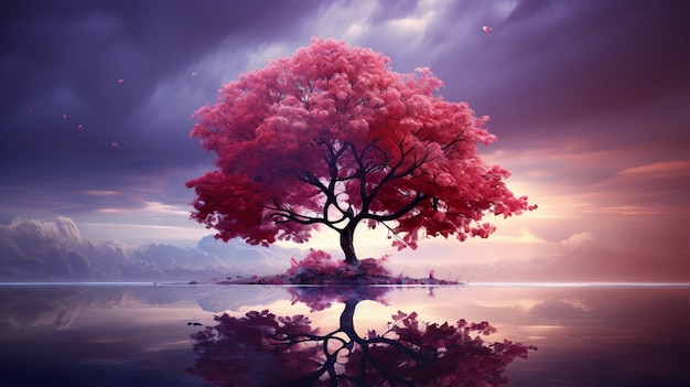 Foto gratuita paesaggio di fantasia natura magenta