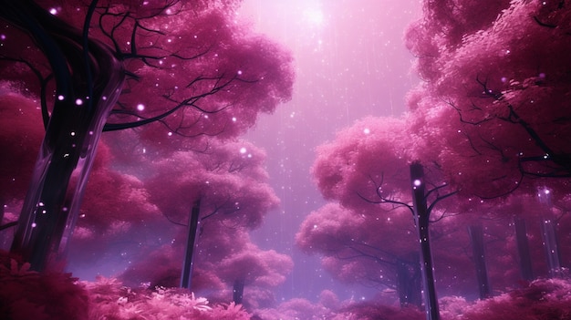 Foto gratuita paesaggio mistico della natura magenta