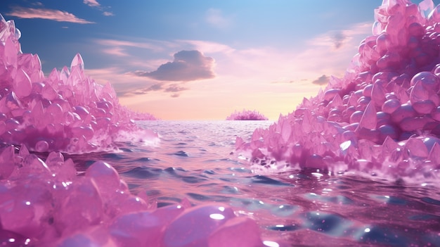 Foto gratuita paesaggio mistico della natura magenta