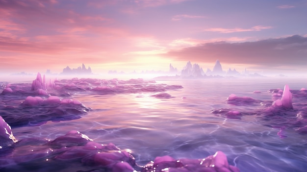 Free photo magenta nature mystical landscape