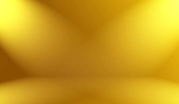 Magic abstract soft colors of shining yellow gradient studio background.