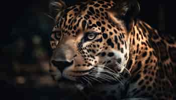 Free photo majestic big cats stare beauty in nature generated by ai