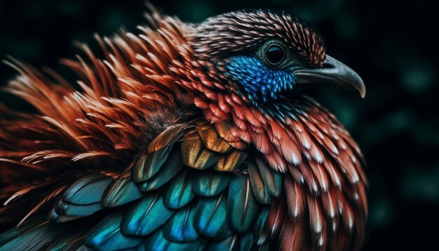 Free photo majestic hawk vibrant feathers in close up portrait generated by ai