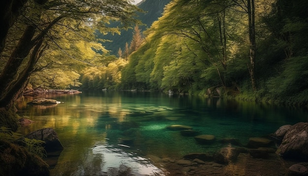 無料写真 aiによって生成された静かな荒野の雄大な山頂