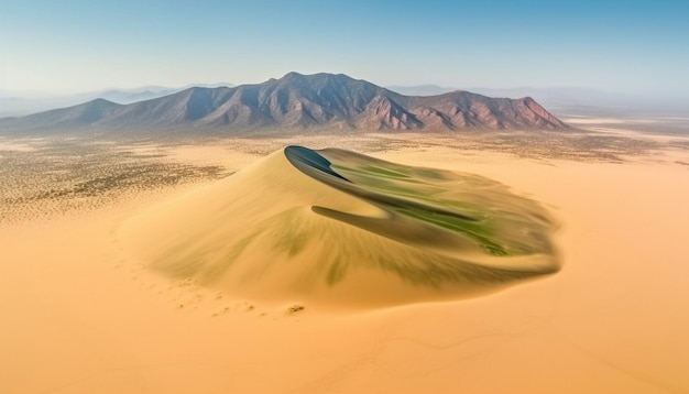 Foto gratuita la maestosa catena montuosa modella un paesaggio idilliaco, la tavola da surf cavalca le onde tropicali generate dall'intelligenza artificiale