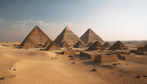 AI가 생성한 고대 이집트 문화의 장엄한 파라오 무덤