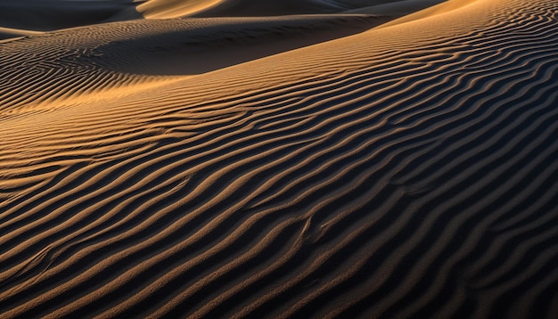 Free photo majestic sand dunes ripple in arid africa generated by ai