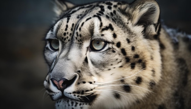 Бесплатное фото Величественный тигр смотрит крупным планом на портрет на природе, созданный ии