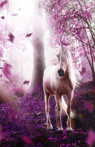 Majestic unicorn in wonderland