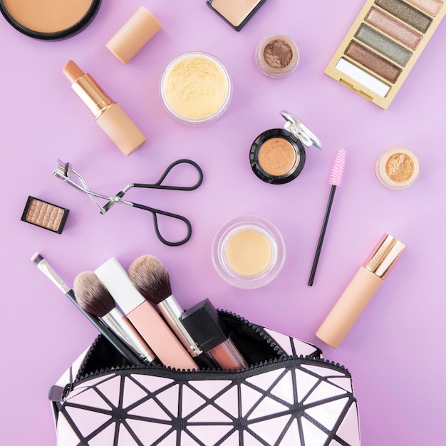 Free photo make up products in bag