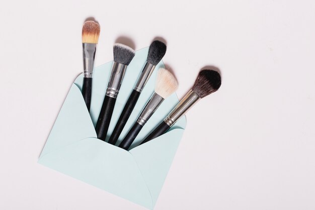 Makeup brushes in package
